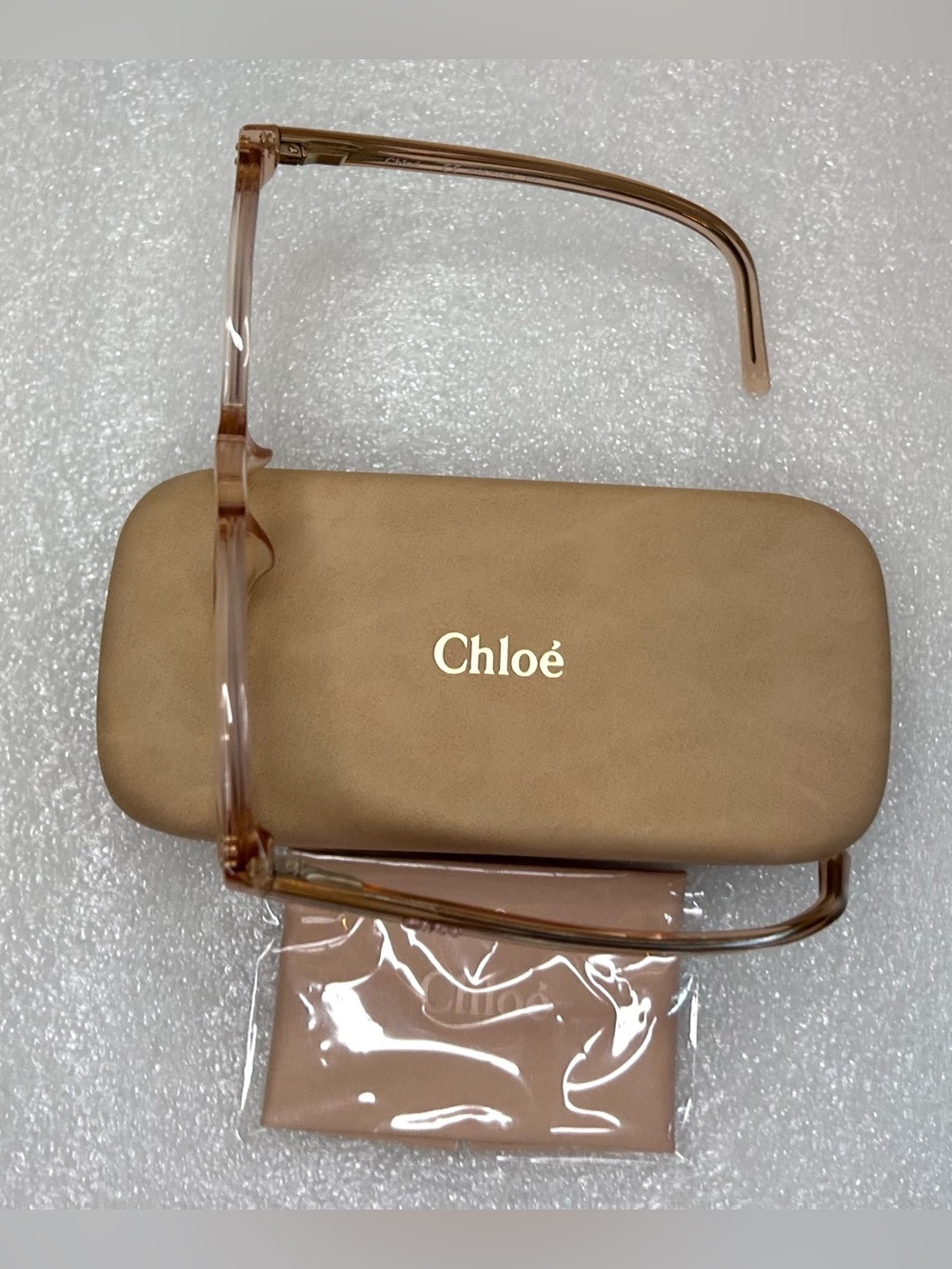 CHLOE CE2714 749 Clear Peach Pink Eyeglass Frames 54-17-140mm B50mm Italy - Picture 5 of 7